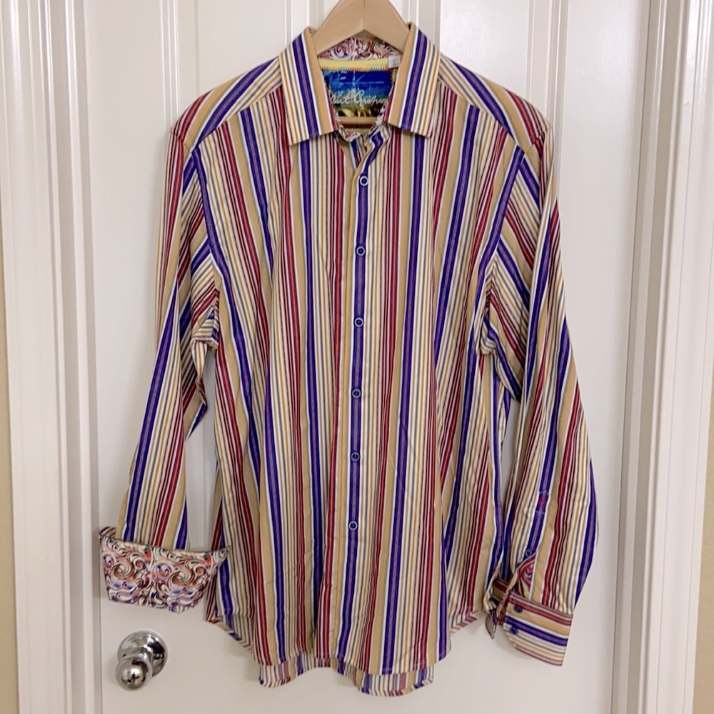Robert Graham Multicolor Striped Dress Shirt